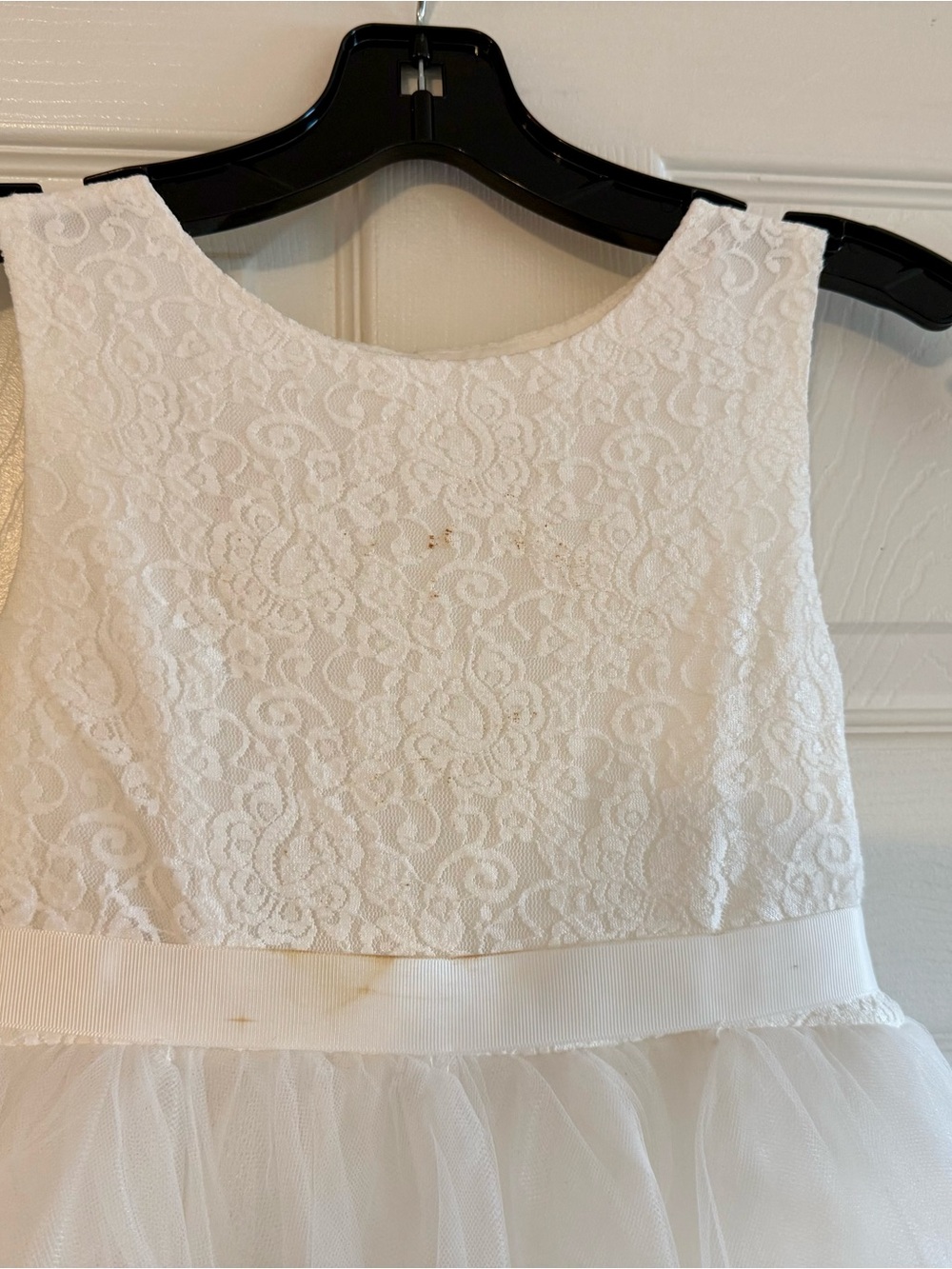 Girls Ball Gown Flower Girl Dress Lace & Tulle - Picture 4 of 16